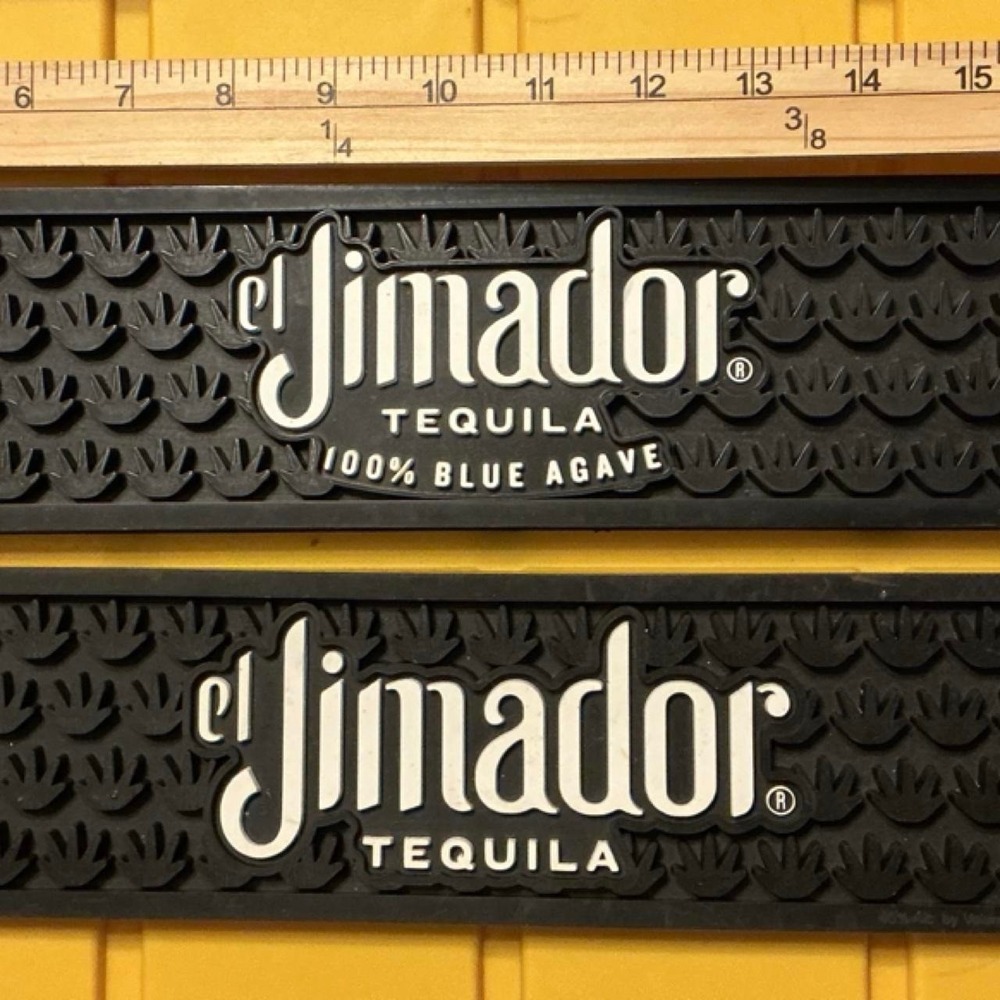 El Jimador Tequila Rubber Bar Rail Spill Mat Runner 20.5x3.5 Man Cave Decor